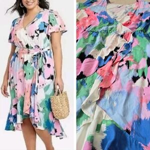 Ava & Viv Multicolor Asymmetrical Dress